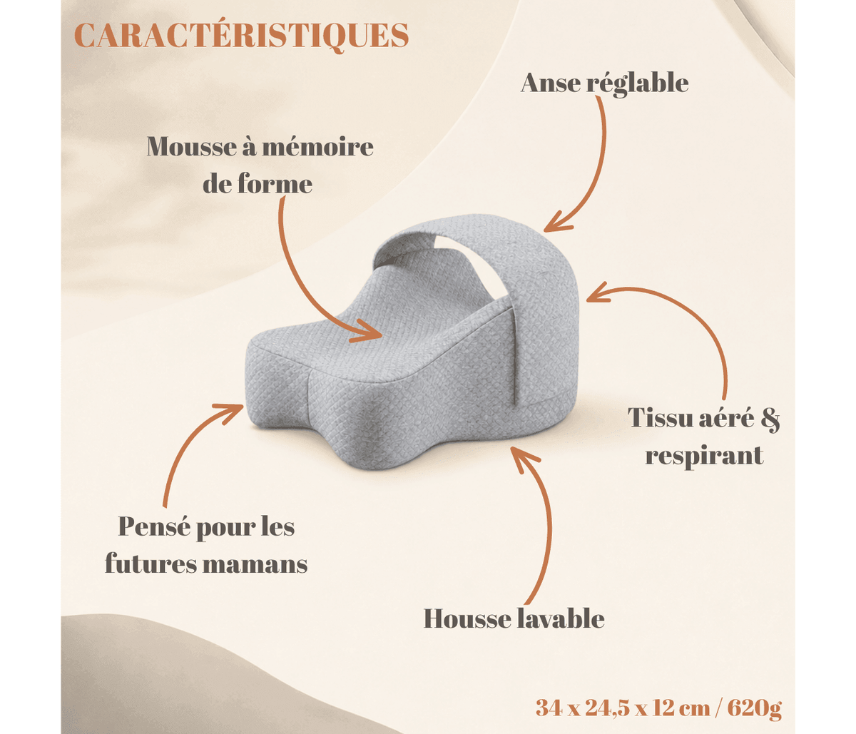 Posturia Harmony™ - Coussin ergonomique pour genoux